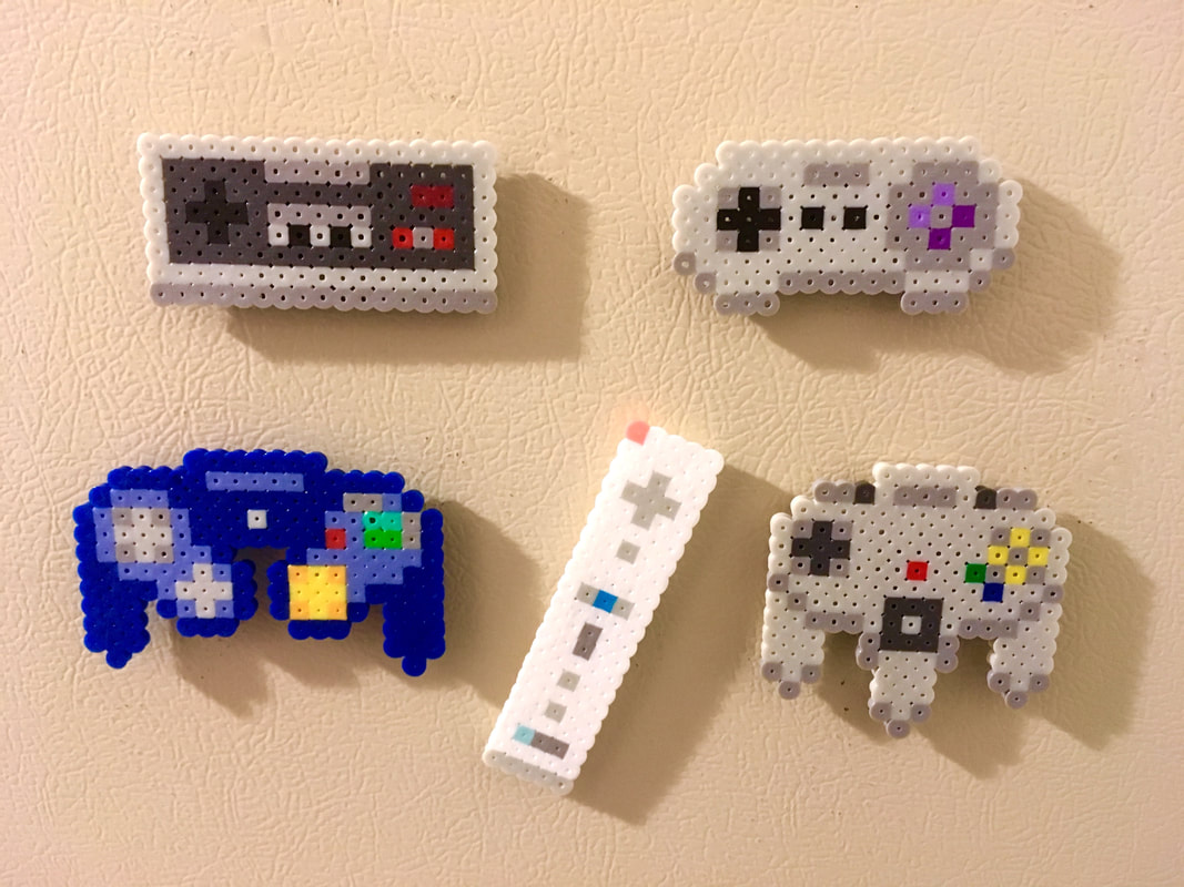 Costa Inflar Lío Perler Bead Pixel Art Nintendo Controller Magnets with Patterns - Pixel Art  Shop